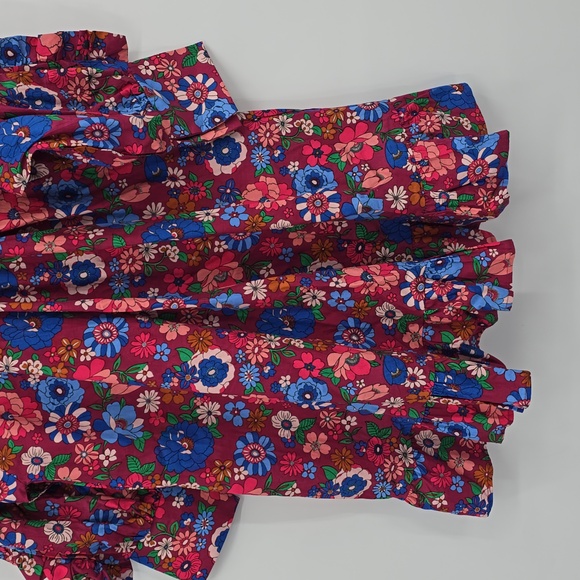 Karlie London Floral Ruffle Poplin Mini Dress Size L - Picture 6 of 8